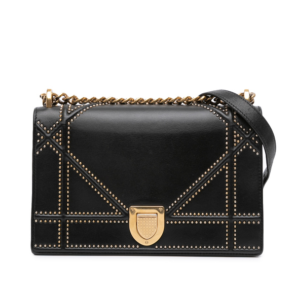 Pre-Loved Dior Medium Studded Lambskin Diorama Flap - Picture 1 of 10